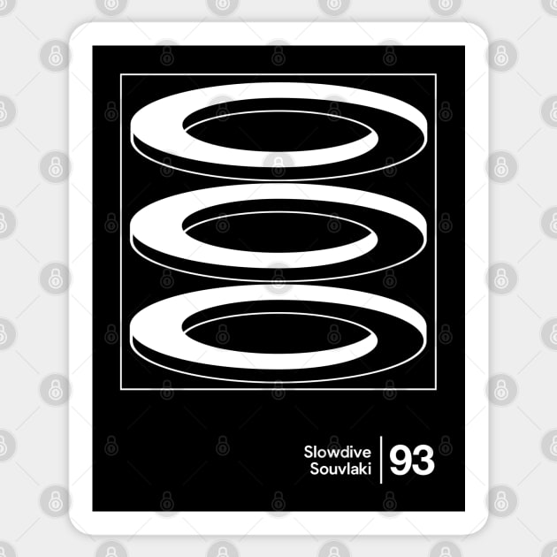 Slowdive - Souvlaki / Minimal Style Graphic Artwork Sticker by saudade